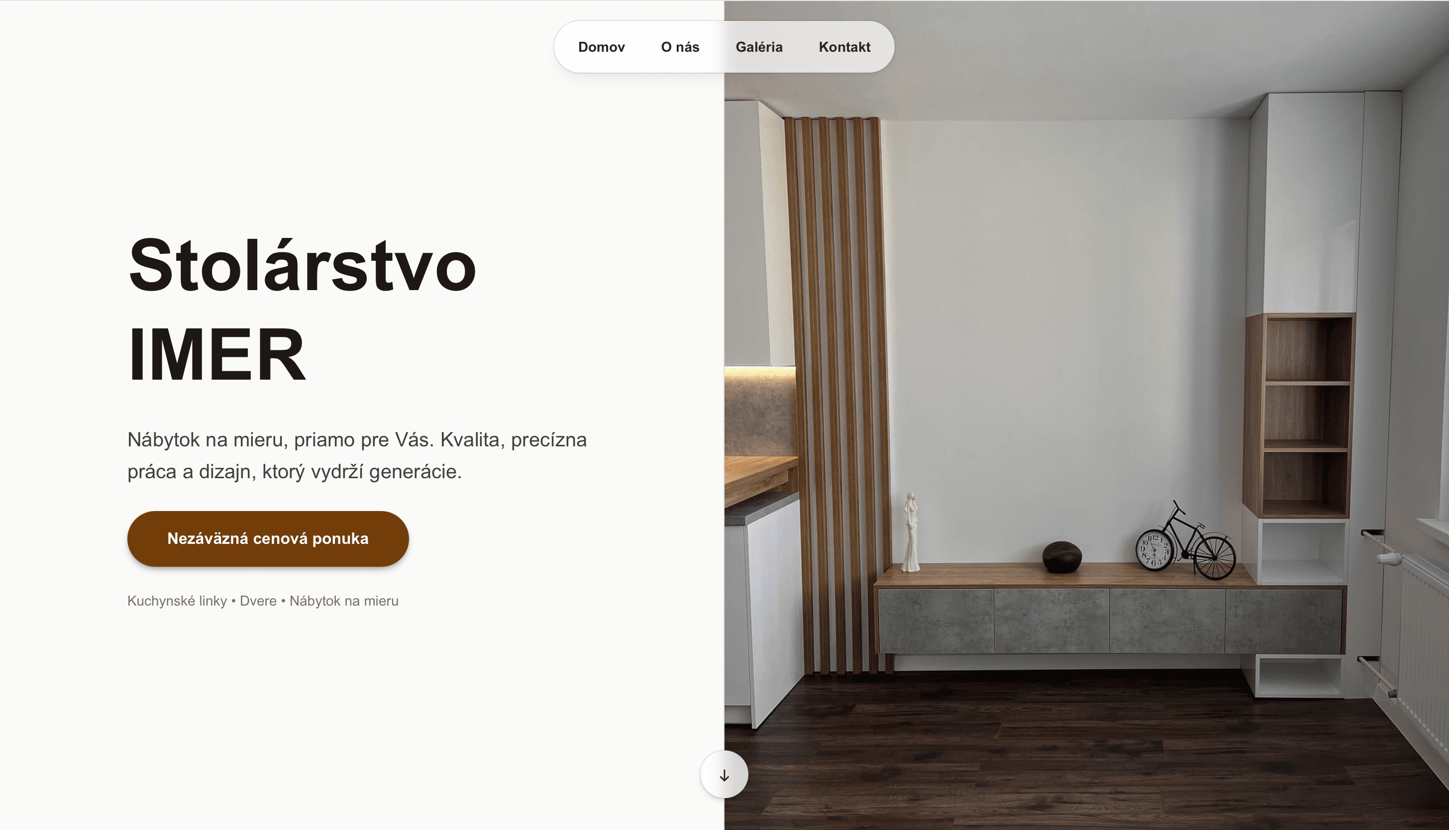 Ukážka projektu Stolárstvo Imer